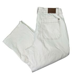 Judy Blue Women’s Size 16W Ecru JB88950 Wide Leg Raw Hem Garment Dyed Crop Jean